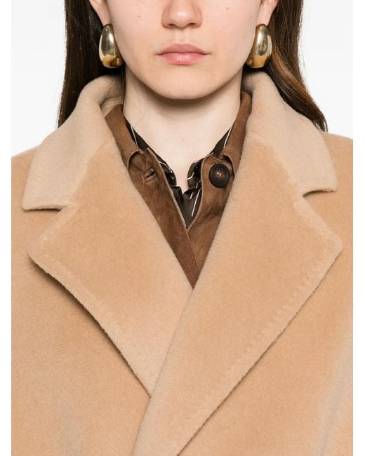 Tagliatore Natural Double-Breasted Wool Coat