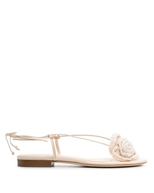 Flat clearance flower sandals