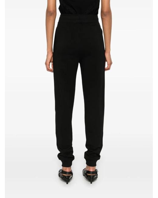 HUGO Black Logo-Embroidered Cotton Track Pants