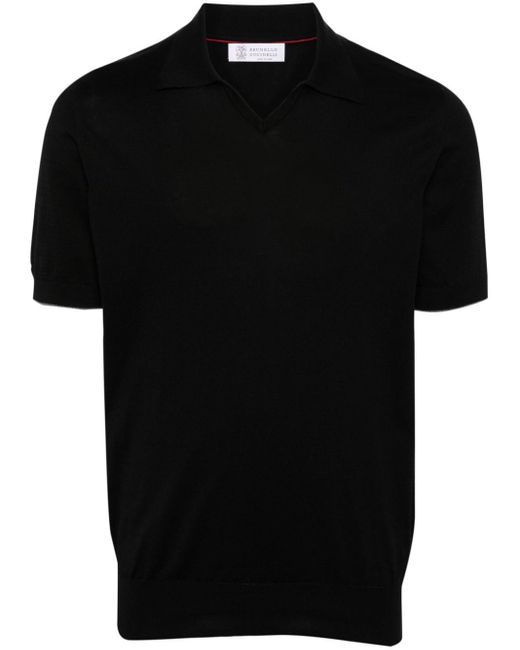 Brunello Cucinelli Klassisches Poloshirt in Black für Herren