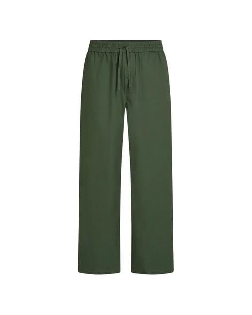 Karl Lagerfeld Green Logo-Embroidered Drawstring Trousers for men
