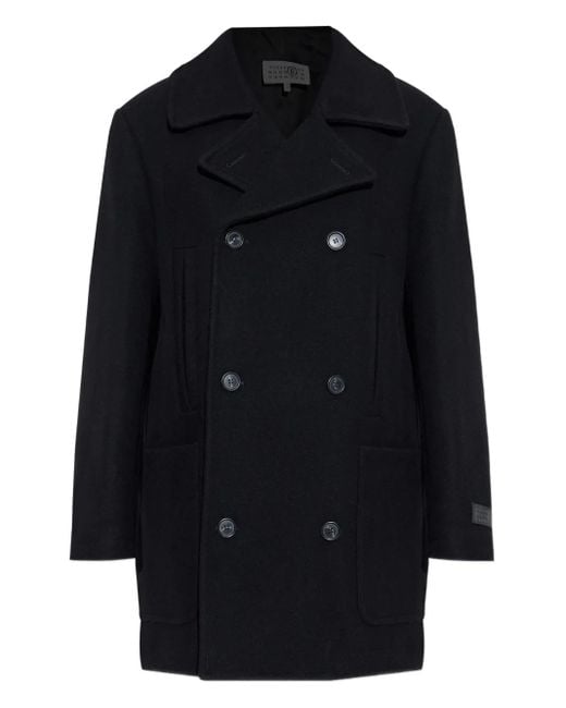 MM6 by Maison Martin Margiela Jas Met Dubbele Rij Knopen in het Blue voor heren