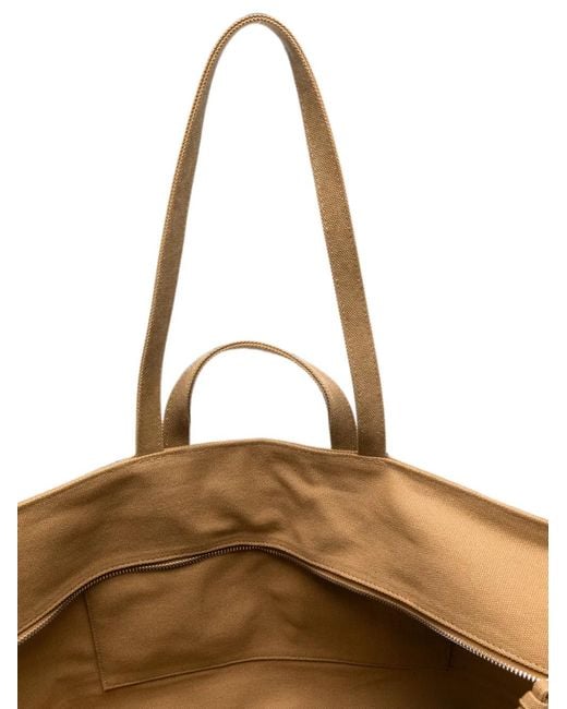 A.P.C. Natural Drummer Logo-Print Canvas Tote Bag