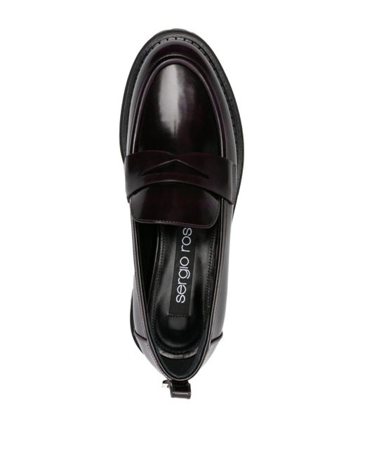 Sergio Rossi Black Joan Leather Loafers