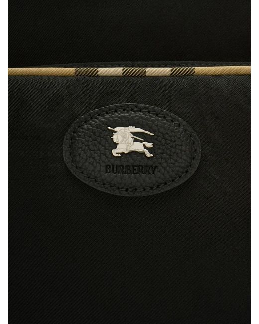 Burberry Black Check-Trim Backpack for men