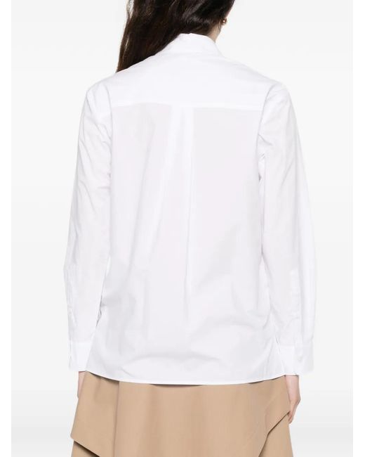 Pinko White Boxy Poplin Shirt