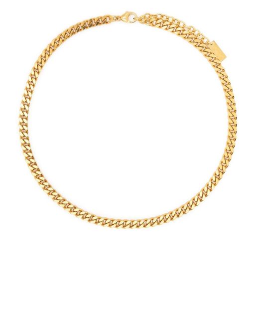 Saint Laurent Metallic Curb-chain Short Necklace