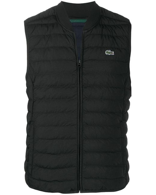 Gilet matelassé à logo brodé Lacoste pour homme en coloris Blue