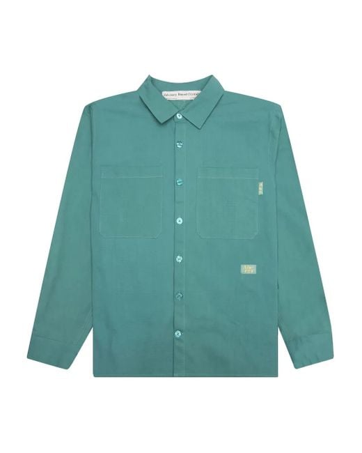 Advisory Board Crystals Green Double-Pocket Button-Down Shirt for men