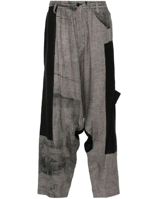 Pantalones A-Square de tiro caído Yohji Yamamoto de hombre de color Gray