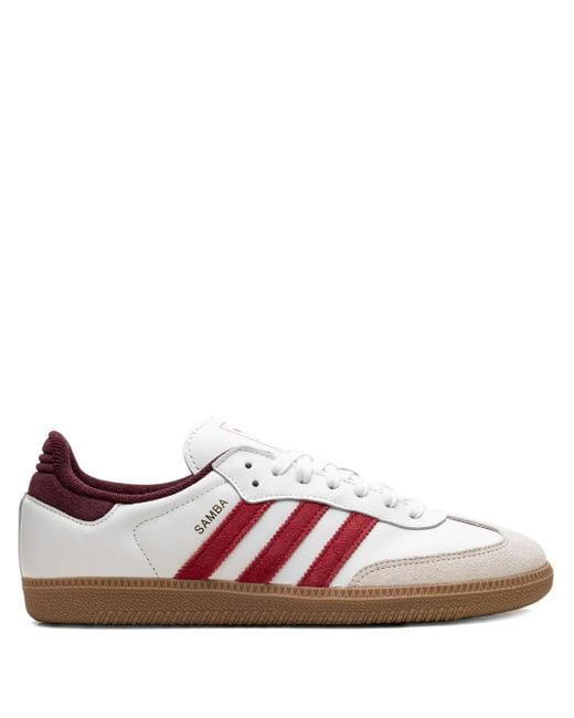 Adidas White Samba Og "Core/Better Scarlet/Shadow" Sneakers for men