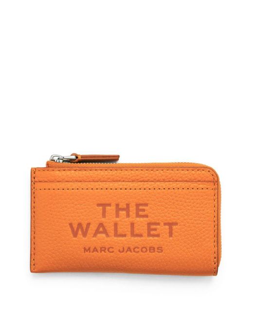 Marc Jacobs Leren Portemonnee Met Logo-reliëf in het Orange