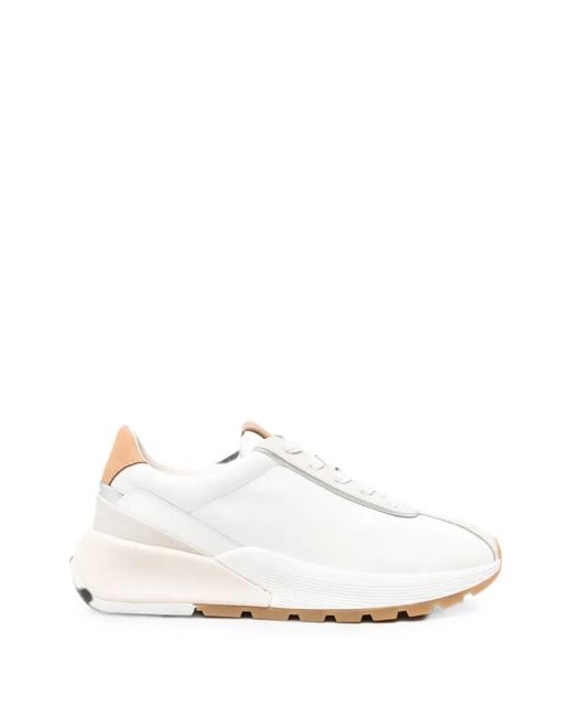 Geox White Baskets Metropoli À Empiècements