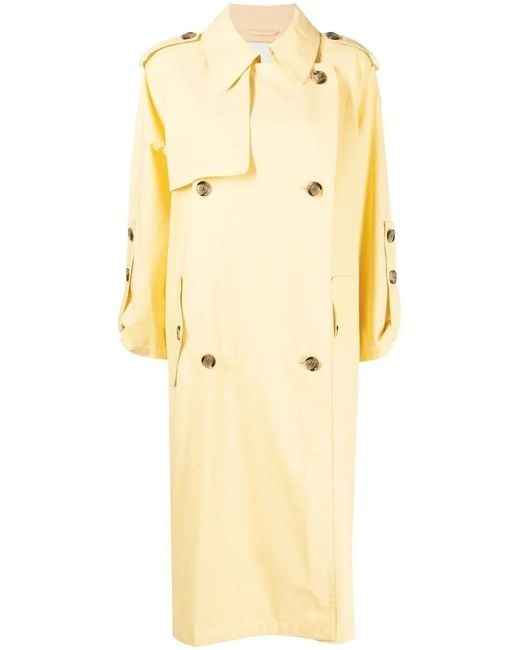 3.1 Phillip Lim Yellow Double-breasted Belted-waist Coat
