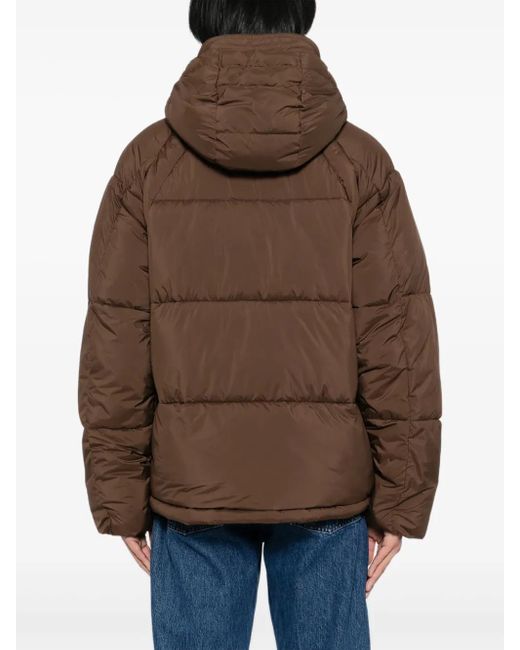 Paul Smith Brown Logo-Patch Padded Jacket for men