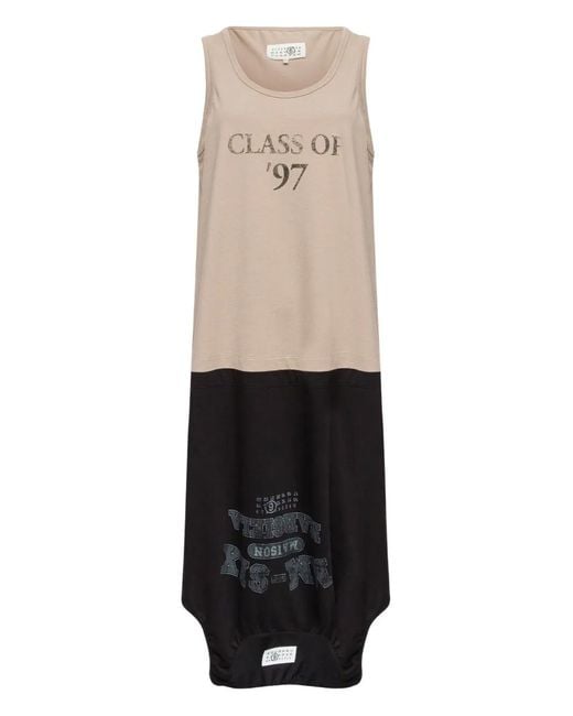 MM6 by Maison Margiela Natural Cut-Out Midi Dress