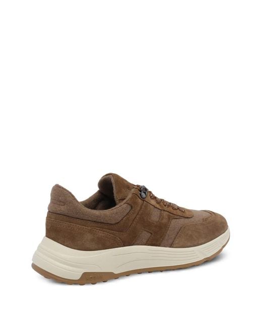 Hogan Brown Hyperlight Panelled Sneakers for men