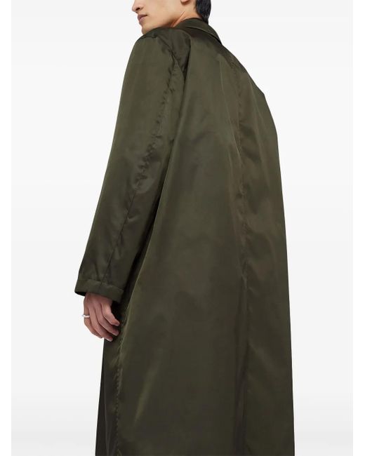 Jil Sander Green Button-Up Raincoat for men