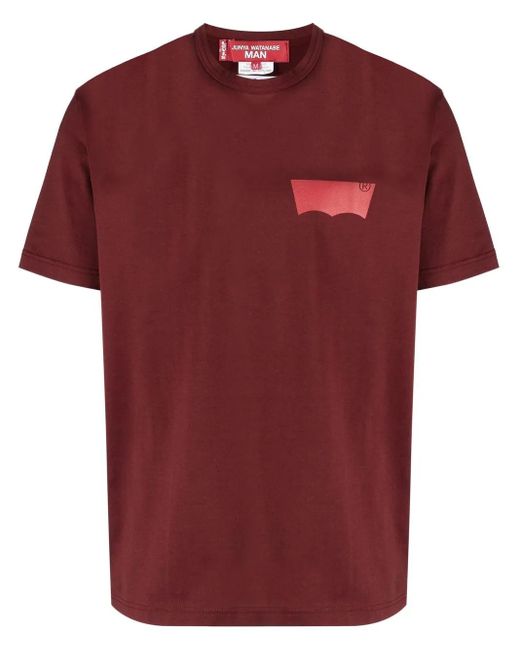Junya Watanabe Red X Levi's Logo-Print T-Shirt for men