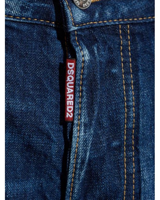DSquared² Gerafelde Jeans in het Blue