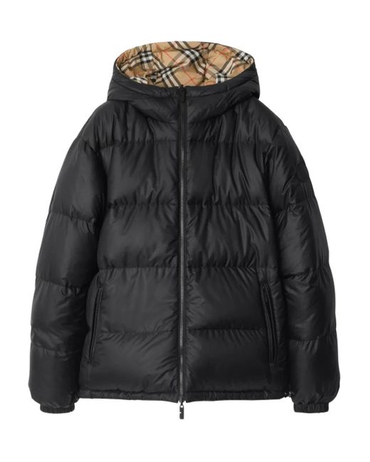 Plumífero reversible a cuadros Burberry de hombre de color Black