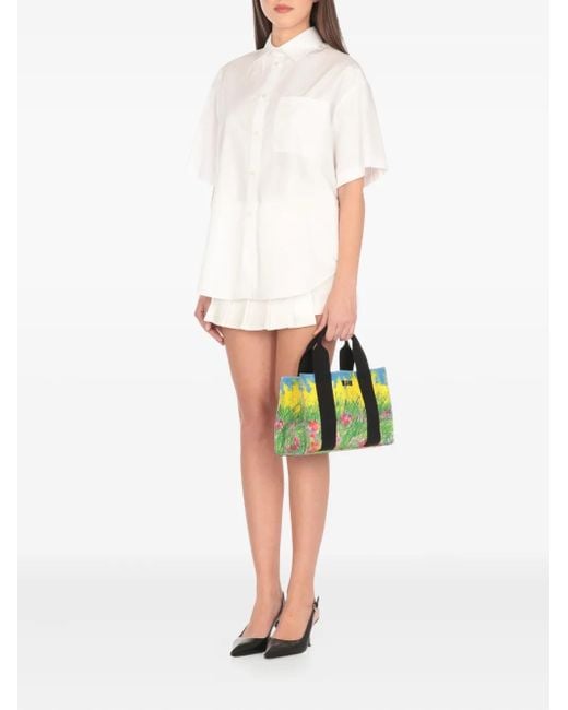 MSGM White Patch-Pocket Shirt