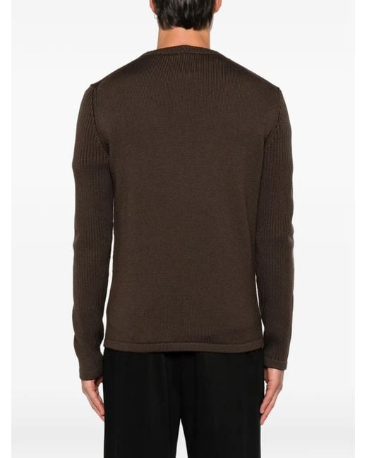 Prada Brown Wool Sweater for men