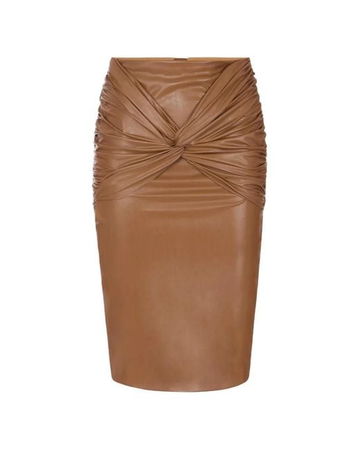 Elisabetta Franchi Brown Draped Skirt