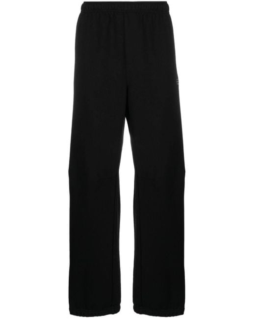MM6 by Maison Martin Margiela Black Numbers-embroidered Cotton Track Pants for men