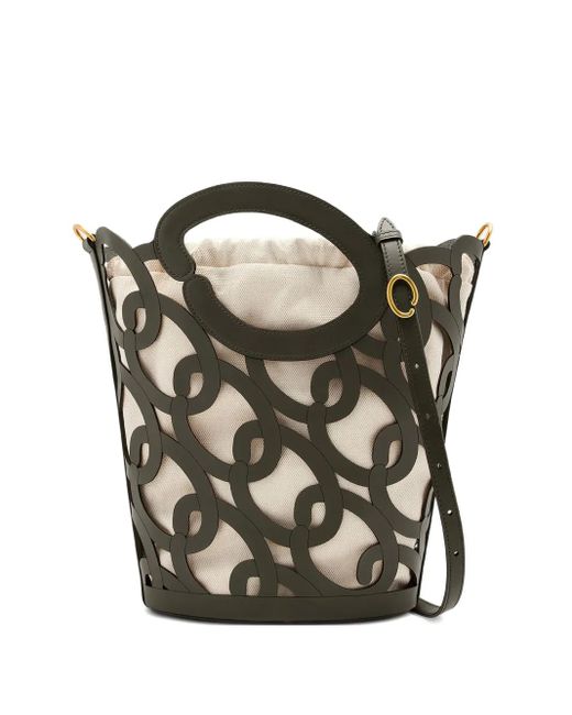 Oscar de la Renta Black Handtasche Aus Leder