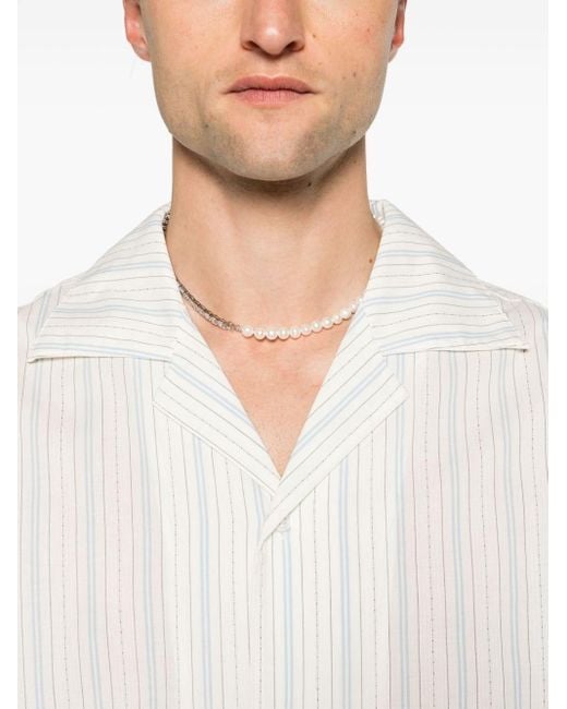 Drole de Monsieur White Rayée Pinstripe Shirt for men