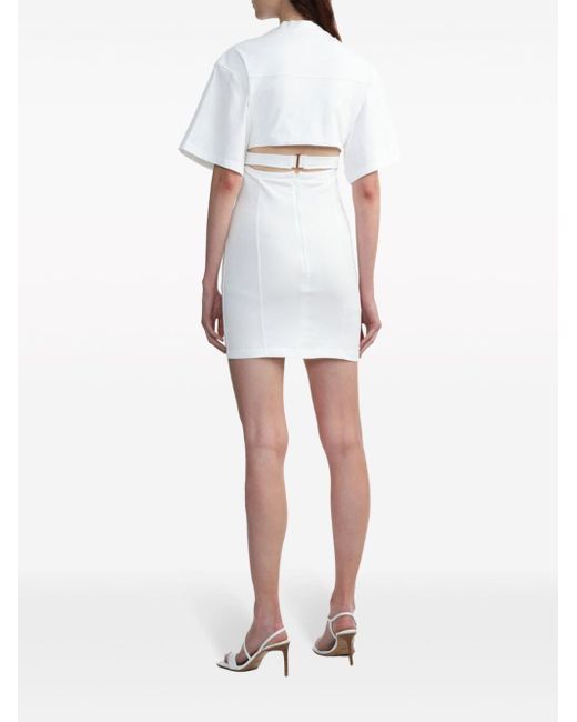 Vestido corto con aberturas Jacquemus de color White