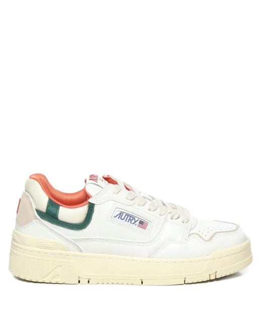 Autry White Leather Suede Trainers for men