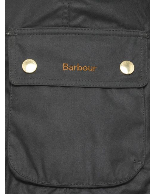 Barbour Black Corduroy-Collar Flap-Pocket Jacket