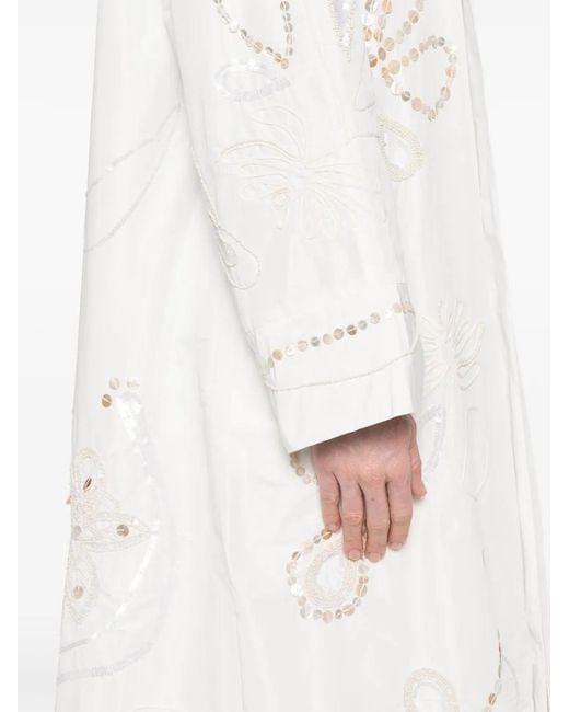 Forte_forte White Embroidered Coat
