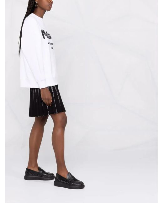 Alexander McQueen White Sweatshirt Mit Rundhalsausschnitt