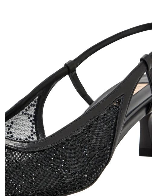 Nicoli Black Mysha Crystal-Embellishment Pumps