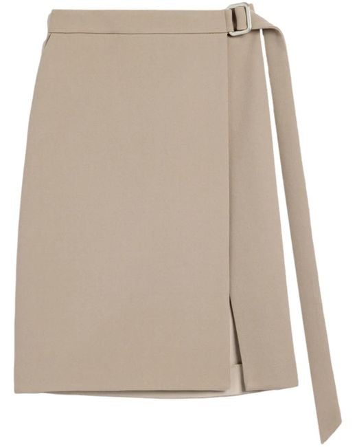 Jupe Portefeuille À Coupe Mi-Longue AMI en coloris Natural