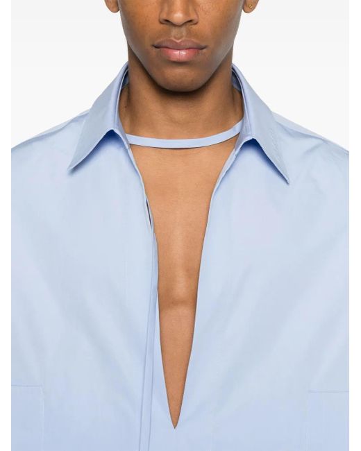メンズ Gucci ロゴ シャツ Blue