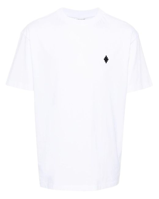 Marcelo Burlon White Graffiti Cross Cotton T-shirt for men