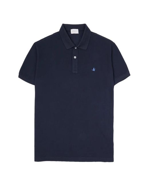 Brooksfield Blue Bird-Motif Polo Shirt for men