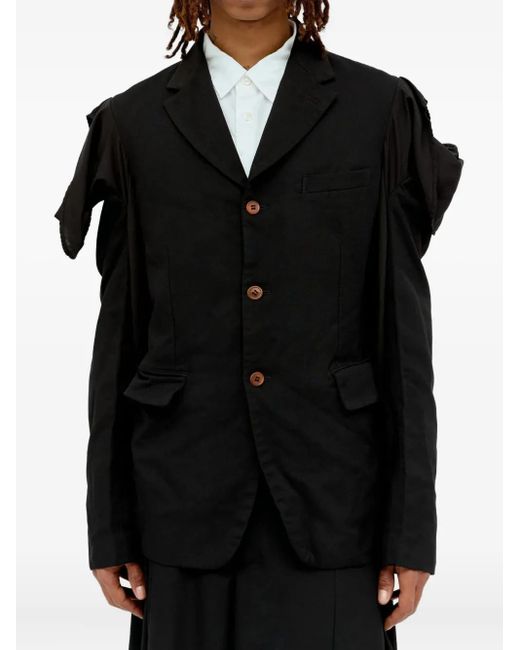 Comme des Garçons Black Cut-Out Shoulder Jacket for men
