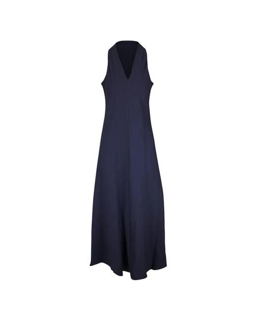 Peter Cohen Blue V-Neck Sleeveless Maxi Dress