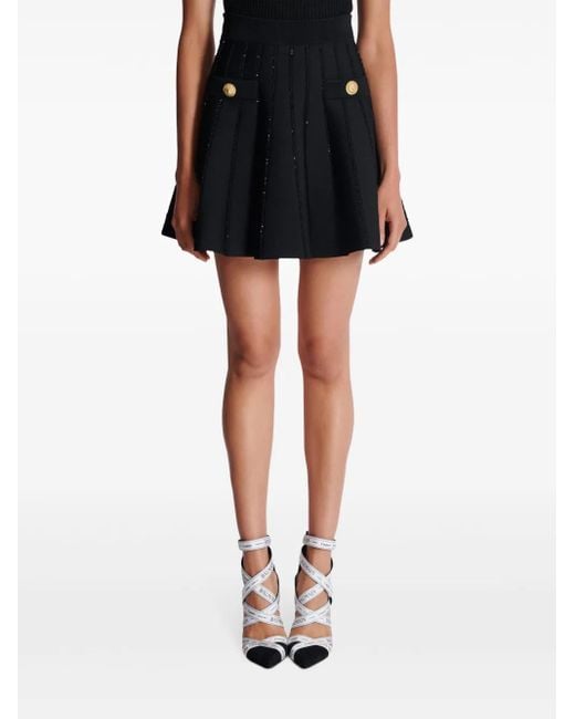 Balmain Black Flared Skirt