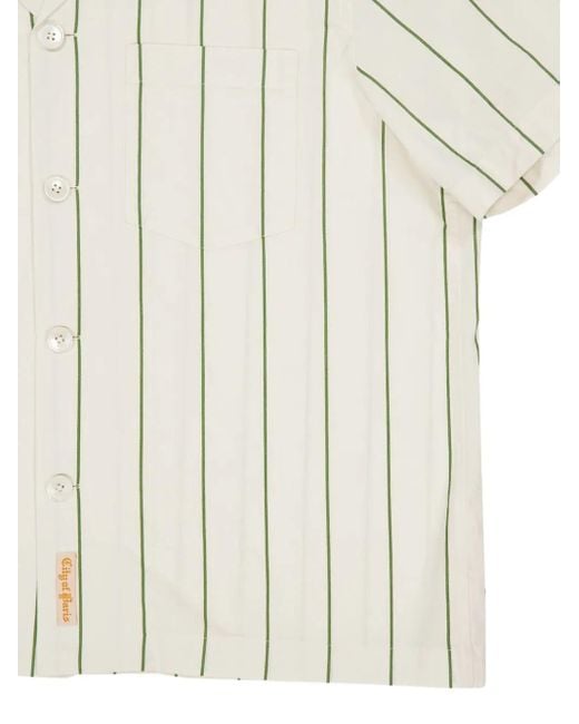 Camicia Celery A Righe di Bode in White da Uomo