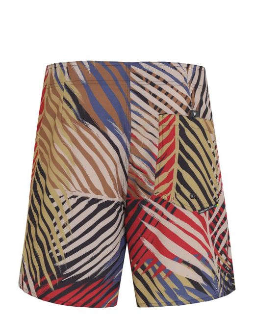 Osklen Blue Leaf-Print Swim Shorts for men