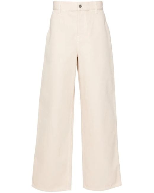 Burberry Natural Equestrian Knight-Embroidered Loose Jeans for men