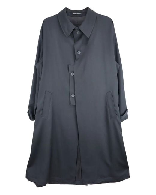 Yohji Yamamoto Mantel mit spitzem Kragen in Blue für Herren