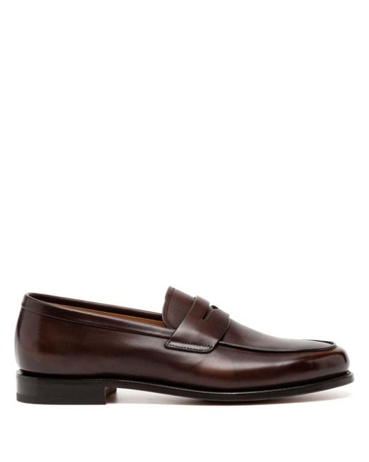 Milford leather loafers Church's pour homme en coloris Brown