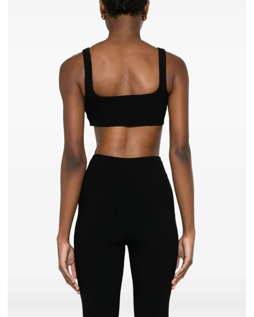 Nanushka Black Bralette Crop Top